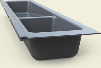 Tify Mutfak Çekmece İçi Modüler İki Bölmeli Kaşıklık 11Cmx48Cm(Boydan 4Cm Kesilebilir)