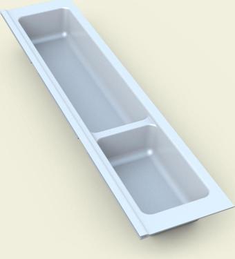 Tify Mutfak Çekmece İçi Modüler İki Bölmeli Kaşıklık Beyaz 11Cmx48Cm(Boydan 4Cm Kesilebilir)