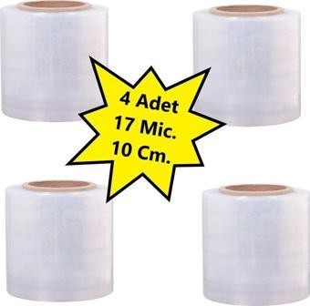 Tify Palet Dilimli Streç 10 Cm 17 Mic.  400Gr / 300Mt. Şeffaf 4 Adet