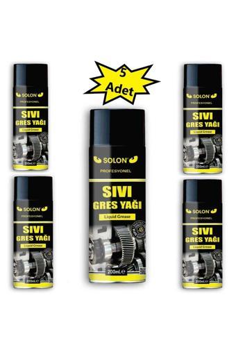 Solon Profesyonel Sıvı Gres Yağı 200 Ml. 5 Adet