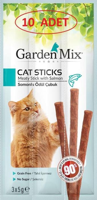 10 Adet Gardenmix Somonlu Kedi Stick Ödül 3*5g Skt: 01/2026