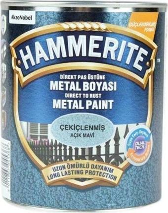 Hammerite Pas Üstü Metal Boyası Çekiçlenmiş Açık Mavi 0,75Lt