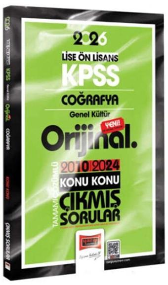 2026 KPSS Lise Önlisans Coğrafya Orijinal 2010 2024 Konu Konu Çıkmış Sorular Yargı Yayınları - Yargı Yayınları