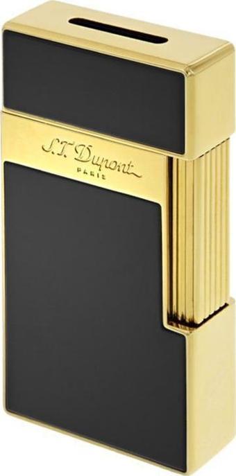 S.T. Dupont Big D Golden Shiny Black Lacquer Puro Çakmağı 25002