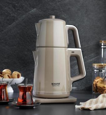Schafer Teaform Plus Paslanmaz Çay Makinesi-Bej	