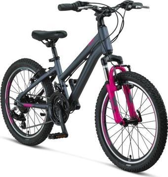 MOSSO WILDFIRE L-20-V KIZ ÇOCUK BİSİKLETİ 280H 20 JANT 18 VİTES ANTRASİT PEMBE
