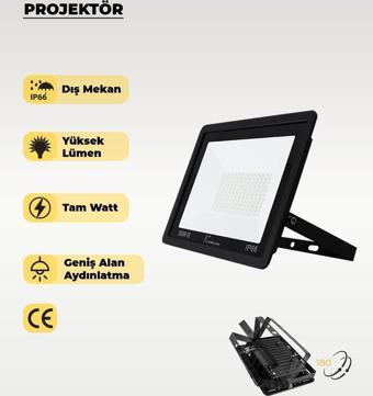 200W Led Projektör Beyaz Işık