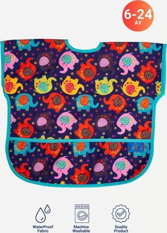 Anp Moda Tasarım Sıvı Geçirmez Mama-Aktivite Önlüğü 6-24 Ay