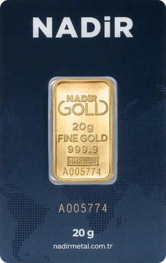 RimaGold 20 gr 24 Ayar 999.9 Milyem NadirGold Gram Altın