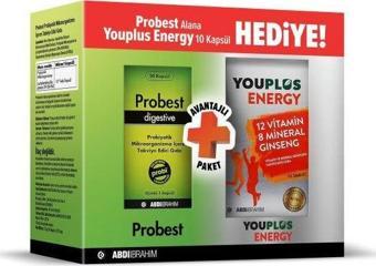 ABDİ İBRAHİM Probest Digestive Probiyotik 20 Kapsül Alana + Youplus Energy 10 Tablet Hediye 8699514013037