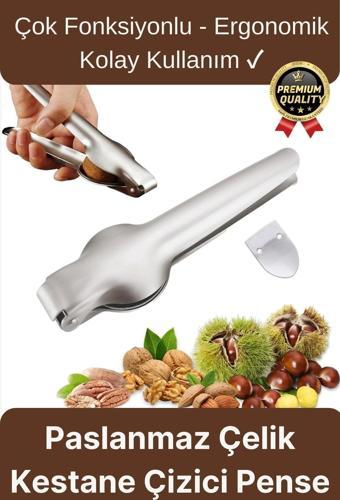 Çok Fonksiyonlu Ergonomik Kaymaz Paslanmaz Çelik Kabuk Kırma Açma Aleti Metal Kestane Çizici Pense