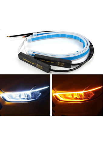 Volkswagen Jetta Mk 5 2005-2010 Uyumlu Far Üstü Gündüz Ledi, Far İçi Kayar Led 60 cm Selamlamalı