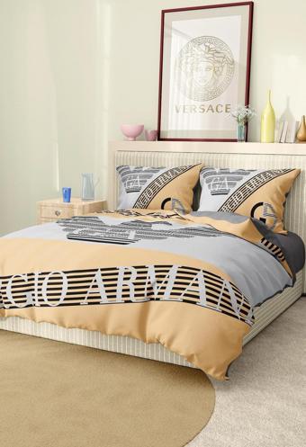 Marka Nevresim Takımı Çift Kişilik Pamuklu Saten Kumaş 6 Parça 3D Dijital Baskı Duvet Cover Set Mode