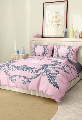 Marka Nevresim Takımı Çift Kişilik Pamuklu Saten Kumaş 6 Parça 3D Dijital Baskı Duvet Cover Set Mode