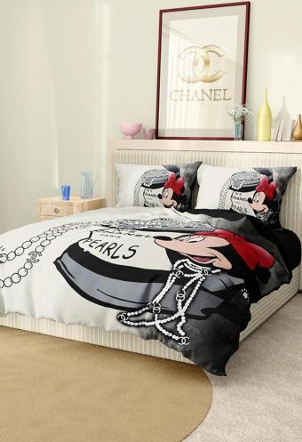 Marka Nevresim Takımı Çift Kişilik Pamuklu Saten Kumaş 6 Parça 3D Dijital Baskı Duvet Cover Set Mode