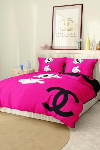 Marka Nevresim Takımı Çift Kişilik Pamuklu Saten Kumaş 6 Parça 3D Dijital Baskı Duvet Cover Set Mode