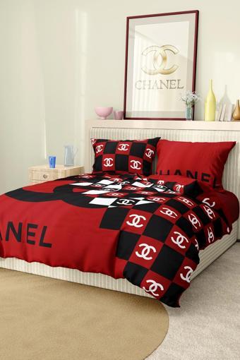Marka Nevresim Takımı Çift Kişilik Pamuklu Saten Kumaş 6 Parça 3D Dijital Baskı Duvet Cover Set Mode