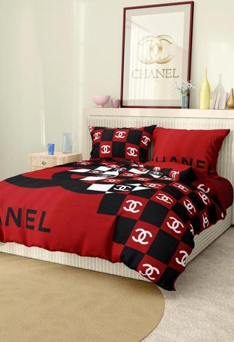 Marka Nevresim Takımı Çift Kişilik Pamuklu Saten Kumaş 6 Parça 3D Dijital Baskı Duvet Cover Set Mode