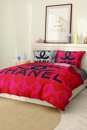 Marka Nevresim Takımı Çift Kişilik Pamuklu Saten Kumaş 6 Parça 3D Dijital Baskı Duvet Cover Set Mode