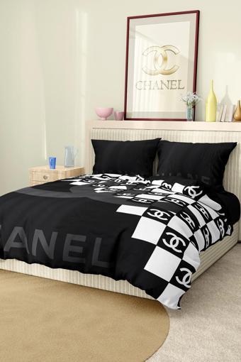 Marka Nevresim Takımı Çift Kişilik Pamuklu Saten Kumaş 6 Parça 3D Dijital Baskı Duvet Cover Set Mode