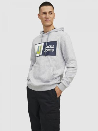 Jack & Jones Erkek Jcologan Kapüşonlu Sweatshirt - 12216327