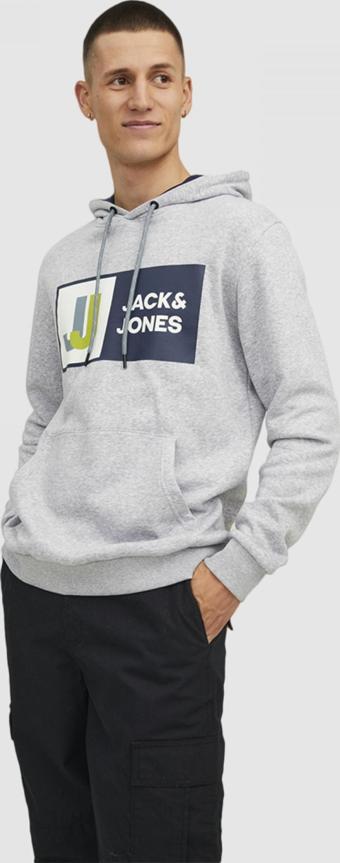Jack & Jones Erkek Jcologan Kapüşonlu Sweatshirt - 12216327