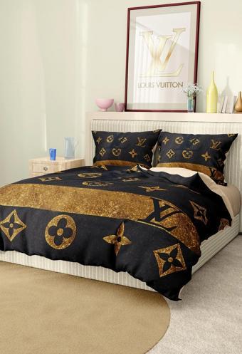 Marka Nevresim Takımı Çift Kişilik Pamuklu Saten Kumaş 6 Parça 3D Dijital Baskı Duvet Cover Set Mode