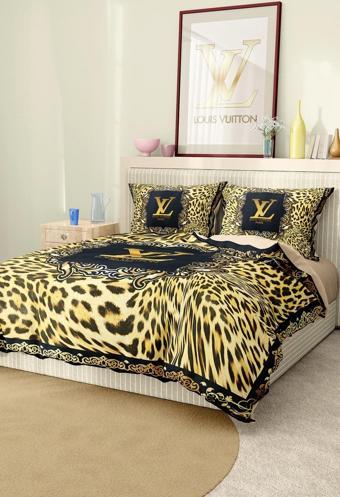 Marka Nevresim Takımı Çift Kişilik Pamuklu Saten Kumaş 6 Parça 3D Dijital Baskı Duvet Cover Set Mode