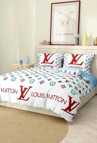 Marka Nevresim Takımı Çift Kişilik Pamuklu Saten Kumaş 6 Parça 3D Dijital Baskı Duvet Cover Set Mode
