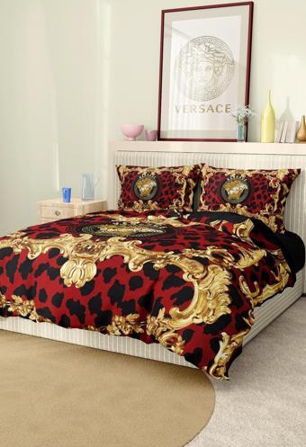 Marka Nevresim Takımı Çift Kişilik Pamuklu Saten Kumaş 6 Parça 3D Dijital Baskı Duvet Cover Set Mode