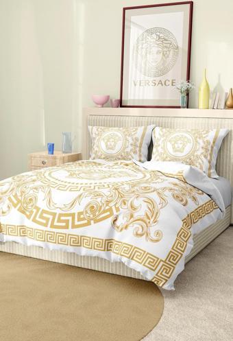 Marka Nevresim Takımı Çift Kişilik Pamuklu Saten Kumaş 6 Parça 3D Dijital Baskı Duvet Cover Set Mode