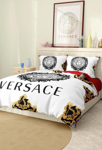 Marka Nevresim Takımı Çift Kişilik Pamuklu Saten Kumaş 6 Parça 3D Dijital Baskı Duvet Cover Set Mode