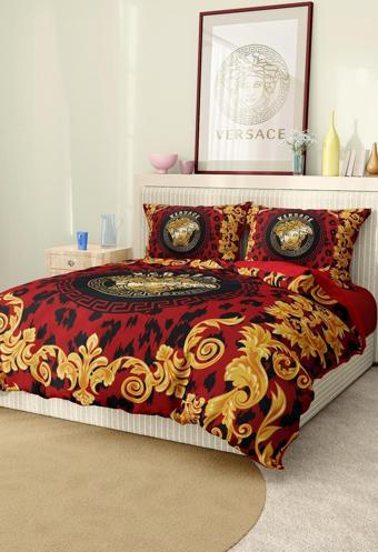 Marka Nevresim Takımı Çift Kişilik Pamuklu Saten Kumaş 6 Parça 3D Dijital Baskı Duvet Cover Set Mode