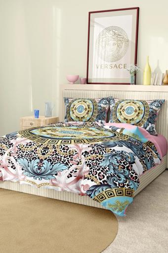 Marka Nevresim Takımı Çift Kişilik Pamuklu Saten Kumaş 6 Parça 3D Dijital Baskı Duvet Cover Set Mode
