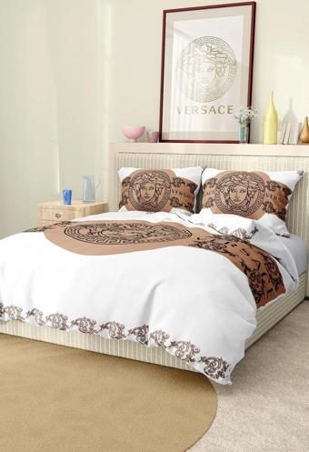 Marka Nevresim Takımı Çift Kişilik Pamuklu Saten Kumaş 6 Parça 3D Dijital Baskı Duvet Cover Set Mode
