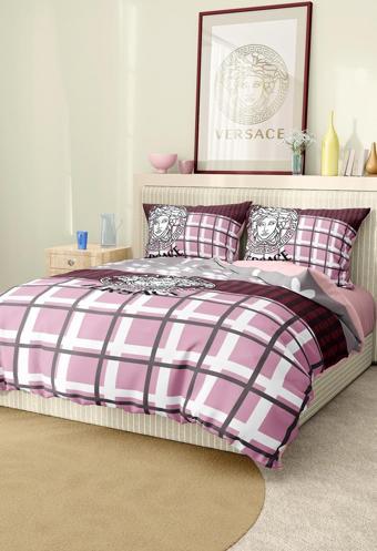 Marka Nevresim Takımı Çift Kişilik Pamuklu Saten Kumaş 6 Parça 3D Dijital Baskı Duvet Cover Set Mode