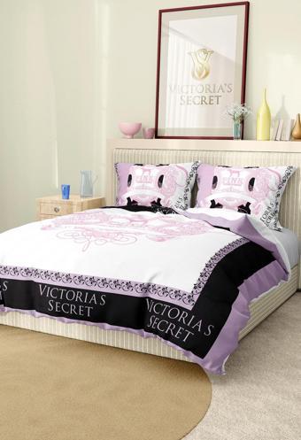 Marka Nevresim Takımı Çift Kişilik Pamuklu Saten Kumaş 6 Parça 3D Dijital Baskı Duvet Cover Set Mode