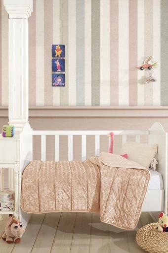 ELART Velvet Bebek Yorgan (150x100 cm) Cappuccino 