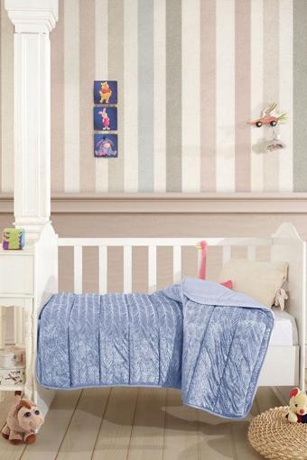 ELART Velvet Bebek Yorgan (150x100 cm) Mavi 