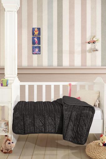 ELART Velvet Bebek Yorgan (150x100 cm) Antrasit 