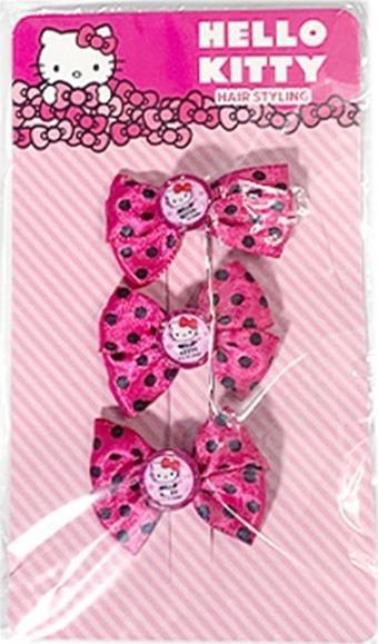 Hello Kitty Lisanslı 3'lü Pembe Toka