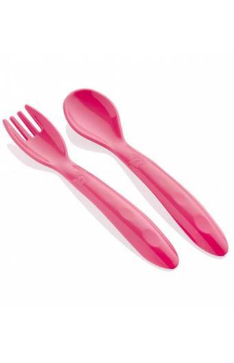 Babyjem Mama Kaşık Çatal Takımı - Pembe Bebek %0 BPA FREE