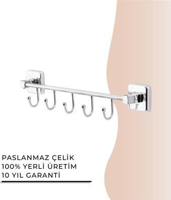 İGK YAPI - Çelik Banyo Kumru Beşli Askılık (KU10-058)