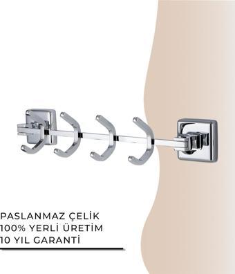 İGK YAPI - Çelik Banyo Kumru Dörtlü Askılık (KU10-039)