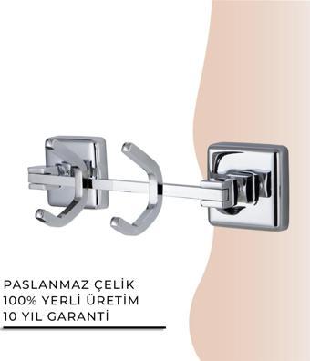 İGK YAPI - Çelik Banyo Kumru İkili Askılık (KU10-037)