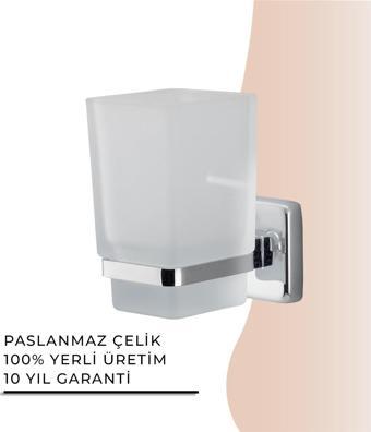 İGK YAPI - Çelik Banyo Kumru Montajlı Diş Fırçalık (KU10-004)