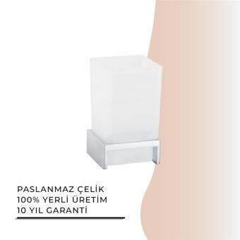 İGK YAPI - Çelik Banyo Kumru Set Üstü Diş Fırçalık (KU10-030)