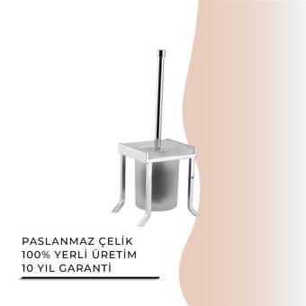 İGK YAPI - Çelik Banyo Kumru Set Üstü Klozet Fırçası (KU10-031)