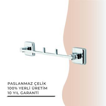İGK YAPI - Çelik Banyo Kumru Üçlü Askılık (KU10-009)