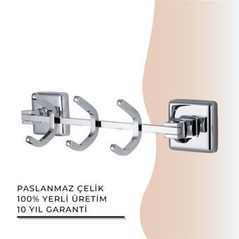 İGK YAPI - Çelik Banyo Kumru Üçlü Askılık (KU10-038)